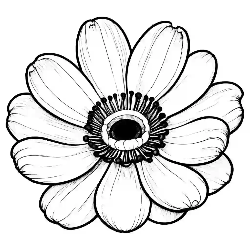 Anemones coloring pages